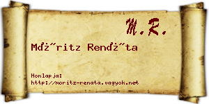 Móritz Renáta névjegykártya